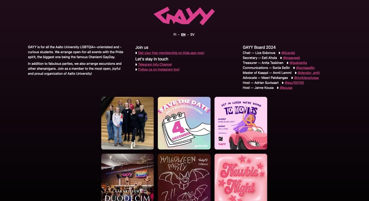 GAYY Website